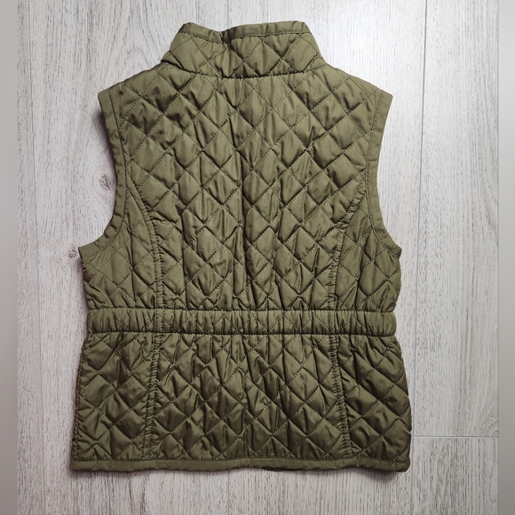 Old Navy Girls Vest Size 5T Olive Green Zip - Picture 3 of 7